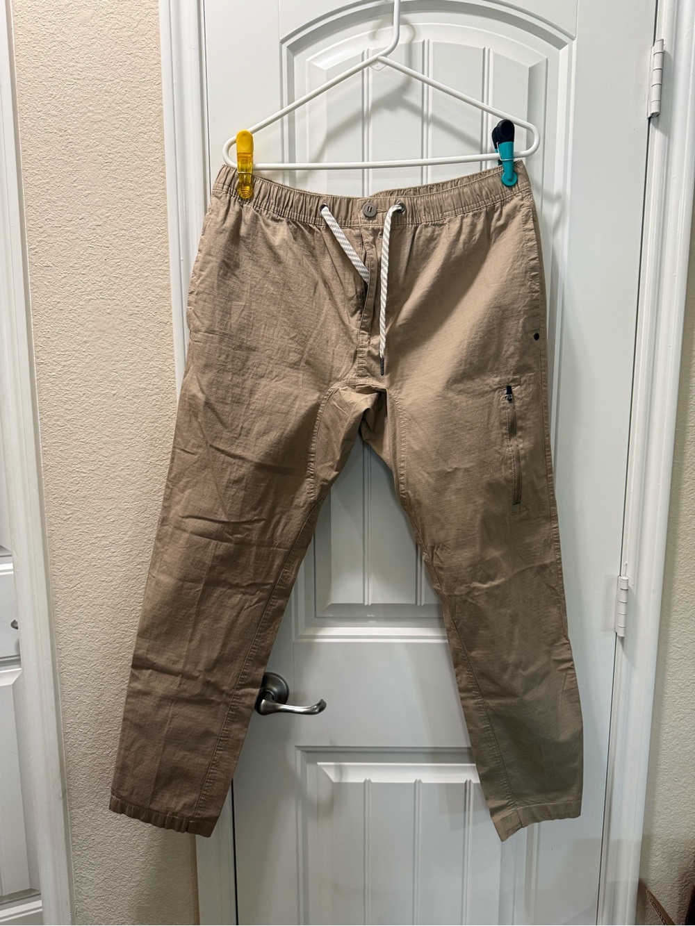 George Men's Beige Drawstring Jogger Pants